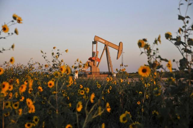 A pump jack operates at a well site leased by Devon Energy Production Company near Guthrie, Oklahoma in this September 15, 2015, file photo. REUTERS/Nick Oxford/Files